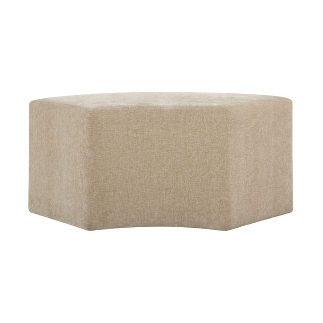 Beige Velvet Curved Bench by Uttermost Khai