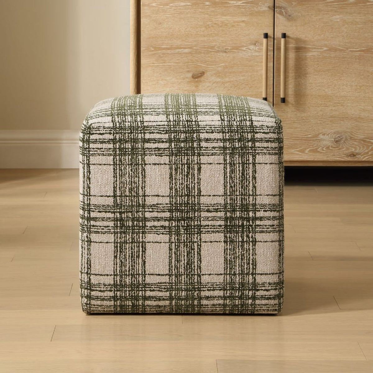 Modern European furniture - Chenille Cube Ottoman - www.oroa.com