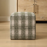Modern European furniture - Chenille Cube Ottoman - www.oroa.com