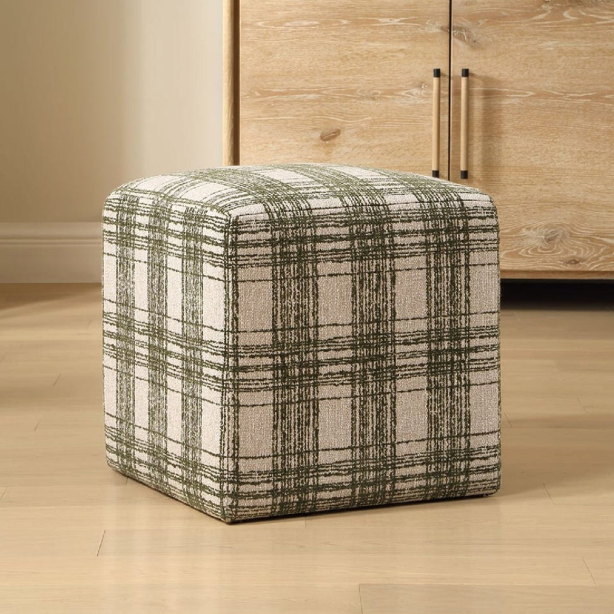 Modern European furniture - Chenille Cube Ottoman - www.oroa.com