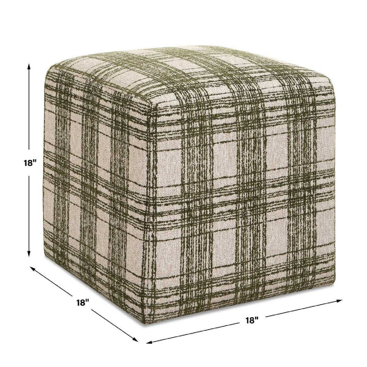 Modern European furniture - Chenille Cube Ottoman - www.oroa.com