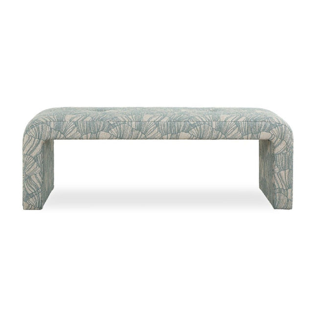 Blue Shell Printed Bench by Uttermost Amie