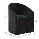 Modern European furniture - Velvet Dining Chair with Casters - www.oroa.com