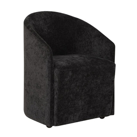 Modern European furniture - Velvet Dining Chair with Casters - www.oroa.com