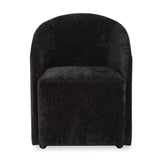 Modern European furniture - Velvet Dining Chair with Casters - www.oroa.com