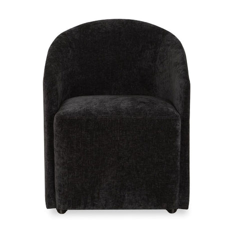 Modern European furniture - Velvet Dining Chair with Casters - www.oroa.com