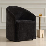 Modern European furniture - Velvet Dining Chair with Casters - www.oroa.com