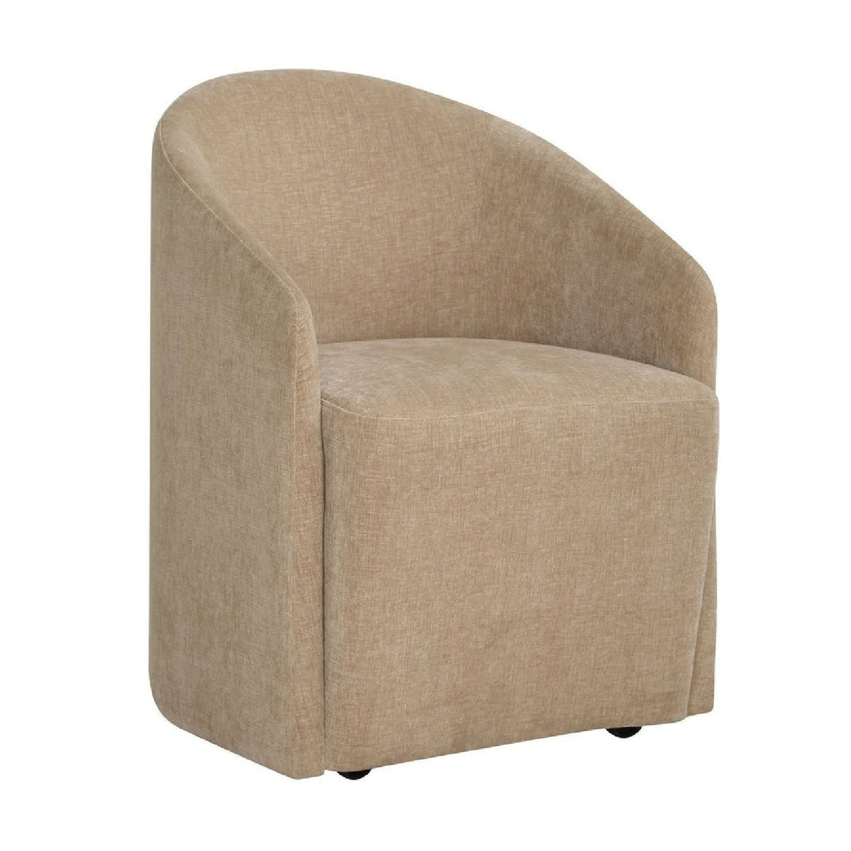 Modern European furniture - Velvet Dining Chair with Casters - www.oroa.com