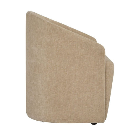 Modern European furniture - Velvet Dining Chair with Casters - www.oroa.com