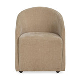 Modern European furniture - Velvet Dining Chair with Casters - www.oroa.com
