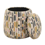 Multicolored Pattern Storage Ottoman by Uttermost Arem, alternate view 3