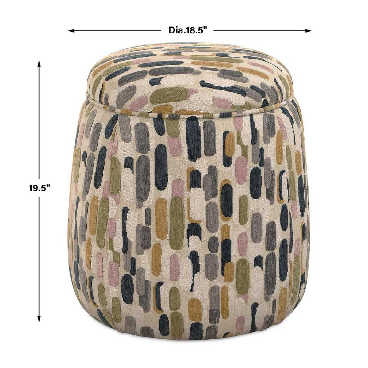 Multicolored Pattern Storage Ottoman by Uttermost Arem, alternate view 4