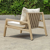 Modern European furniture - Mahogany Framed Outdoor Lounge Chair - www.oroa.com
