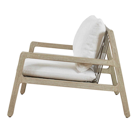 Modern European furniture - Mahogany Framed Outdoor Lounge Chair - www.oroa.com