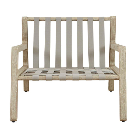 Modern European furniture - Mahogany Framed Outdoor Lounge Chair - www.oroa.com