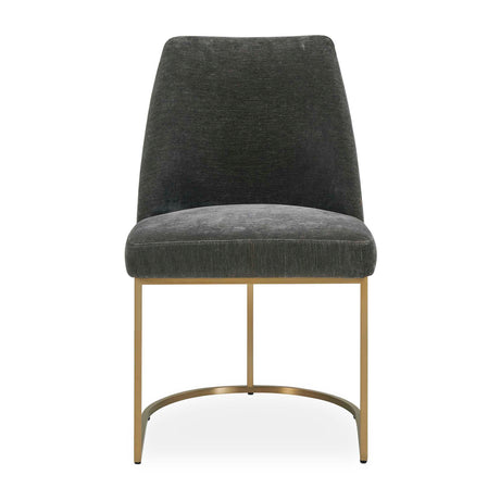 Modern European furniture - Gray Velvet Dining Chair - www.oroa.com