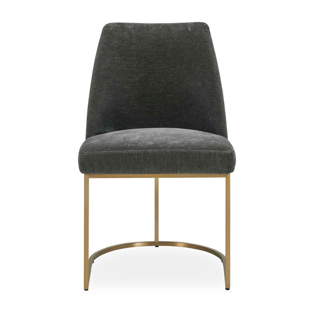 Modern European furniture - Gray Velvet Dining Chair - www.oroa.com
