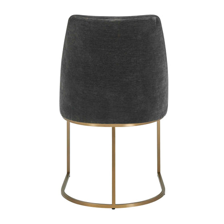 Modern European furniture - Gray Velvet Dining Chair - www.oroa.com