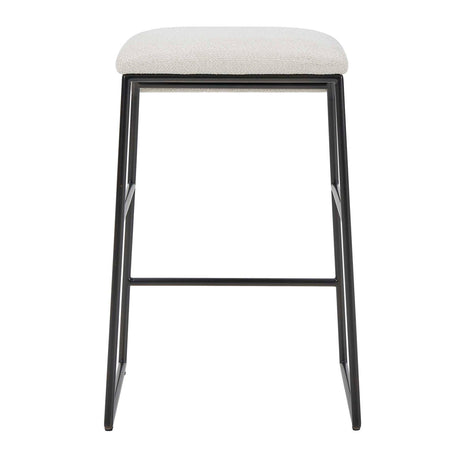 Cream Fabric Seat Counter Stool by Uttermost Arcane, alternate view 6