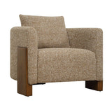 Cream Boucle 3-Legged Accent Chair by Uttermost Halligan, alternate view 3