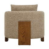 Cream Boucle 3-Legged Accent Chair by Uttermost Halligan, alternate view 4