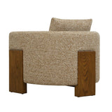Cream Boucle 3-Legged Accent Chair by Uttermost Halligan, alternate view 6