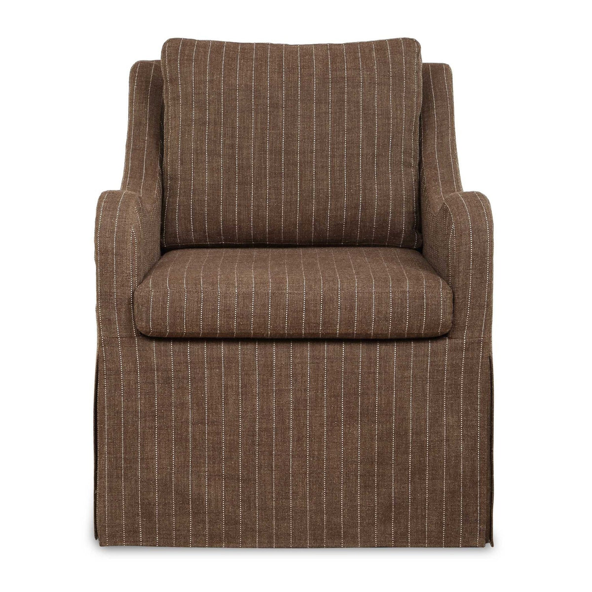 Brown Pinstripes Swivel Chair by Uttermost Luisa