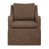 Brown Pinstripes Swivel Chair by Uttermost Luisa