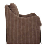 Brown Pinstripes Swivel Chair by Uttermost Luisa, alternate view 4