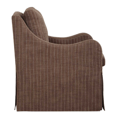 Brown Pinstripes Swivel Chair by Uttermost Luisa, alternate view 4