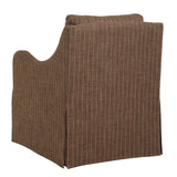 Brown Pinstripes Swivel Chair by Uttermost Luisa, alternate view 5