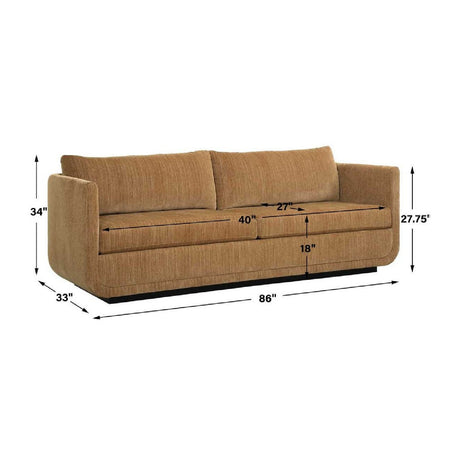 Modern European furniture - Textured Chenille Sofa - www.oroa.com