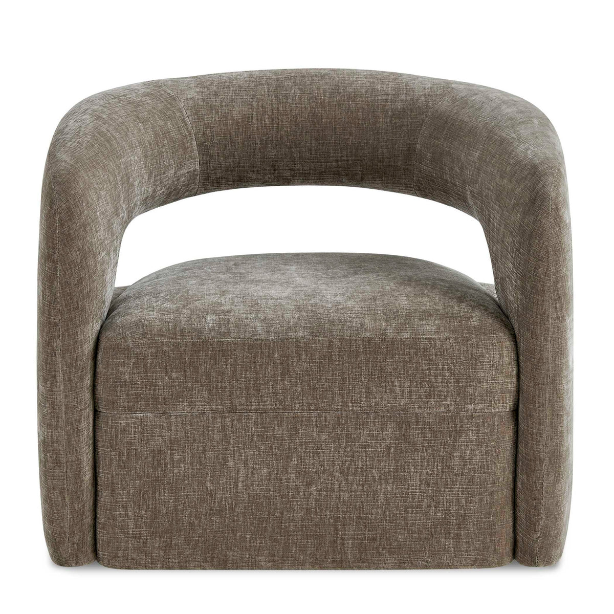 Modern European furniture - Taupe Velvet Swivel Chair - www.oroa.com