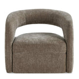 Modern European furniture - Taupe Velvet Swivel Chair - www.oroa.com