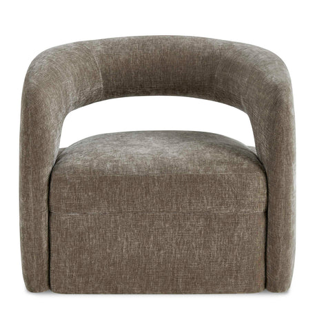 Modern European furniture - Taupe Velvet Swivel Chair - www.oroa.com