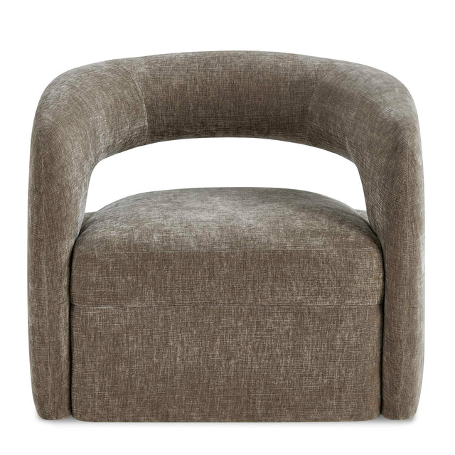 Modern European furniture - Taupe Velvet Swivel Chair - www.oroa.com