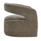 Modern European furniture - Taupe Velvet Swivel Chair - www.oroa.com