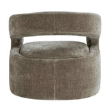 Modern European furniture - Taupe Velvet Swivel Chair - www.oroa.com