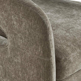 Modern European furniture - Taupe Velvet Swivel Chair - www.oroa.com