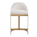 Modern European furniture - White Chenille Counter Stool - www.oroa.com
