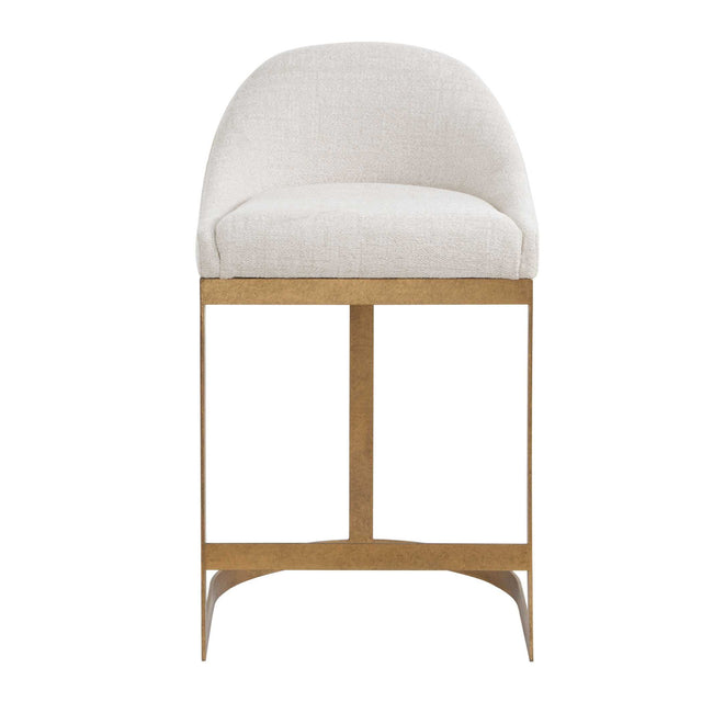 Modern European furniture - White Chenille Counter Stool - www.oroa.com