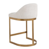 Modern European furniture - White Chenille Counter Stool - www.oroa.com