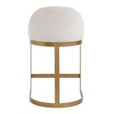 Modern European furniture - White Chenille Counter Stool - www.oroa.com