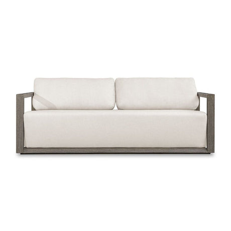 Modern European furniture - White Cushioned 3-Seater Outdoor Sofa - www.oroa.com
