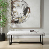 Modern European furniture - Upholstered Wool-Inspired Bench - www.oroa.com