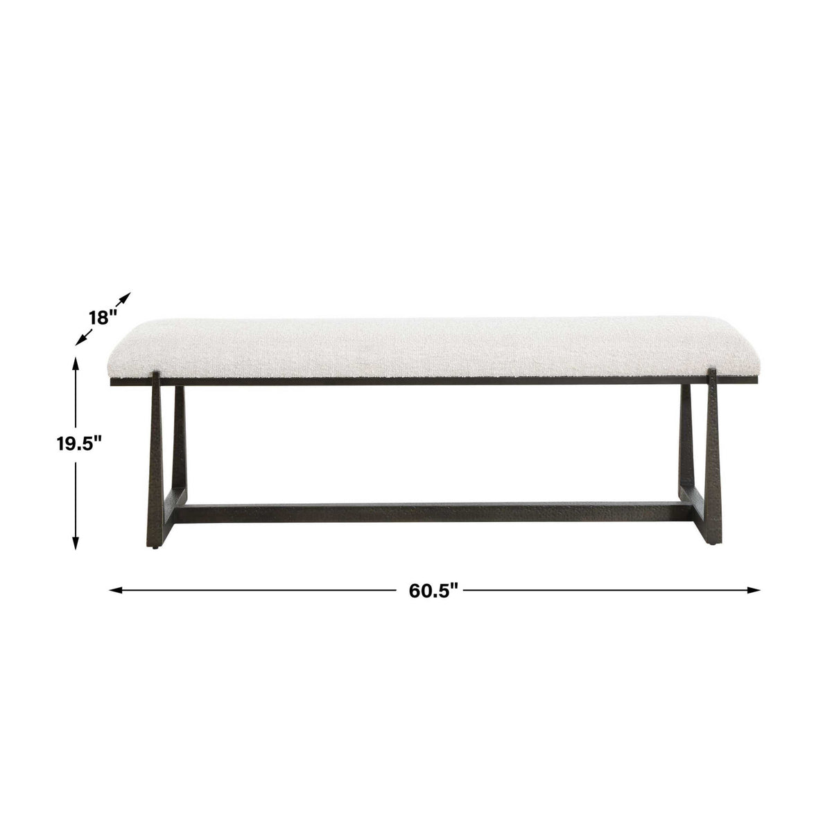 Modern European furniture - Upholstered Wool-Inspired Bench - www.oroa.com