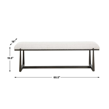 Modern European furniture - Upholstered Wool-Inspired Bench - www.oroa.com