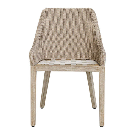 Beige Wicker Outdoor Dining Chair by Uttermost Paloma, alternate view 4