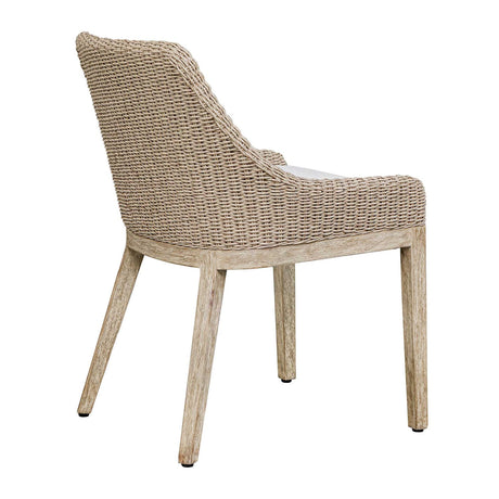 Beige Wicker Outdoor Dining Chair by Uttermost Paloma, alternate view 6