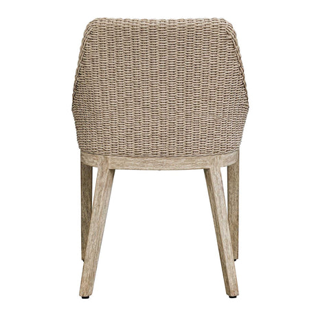 Beige Wicker Outdoor Dining Chair by Uttermost Paloma, alternate view 7